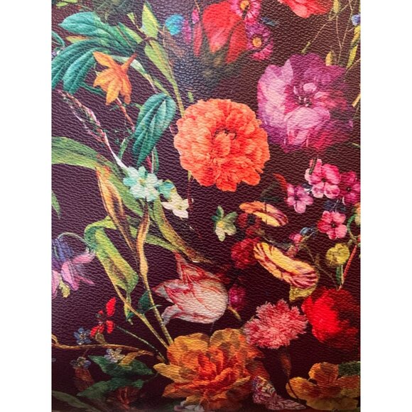 Elliott Luca Wine Burgundy Multicolor Floral Shoulder Bag Purse - Picture 2 of 9